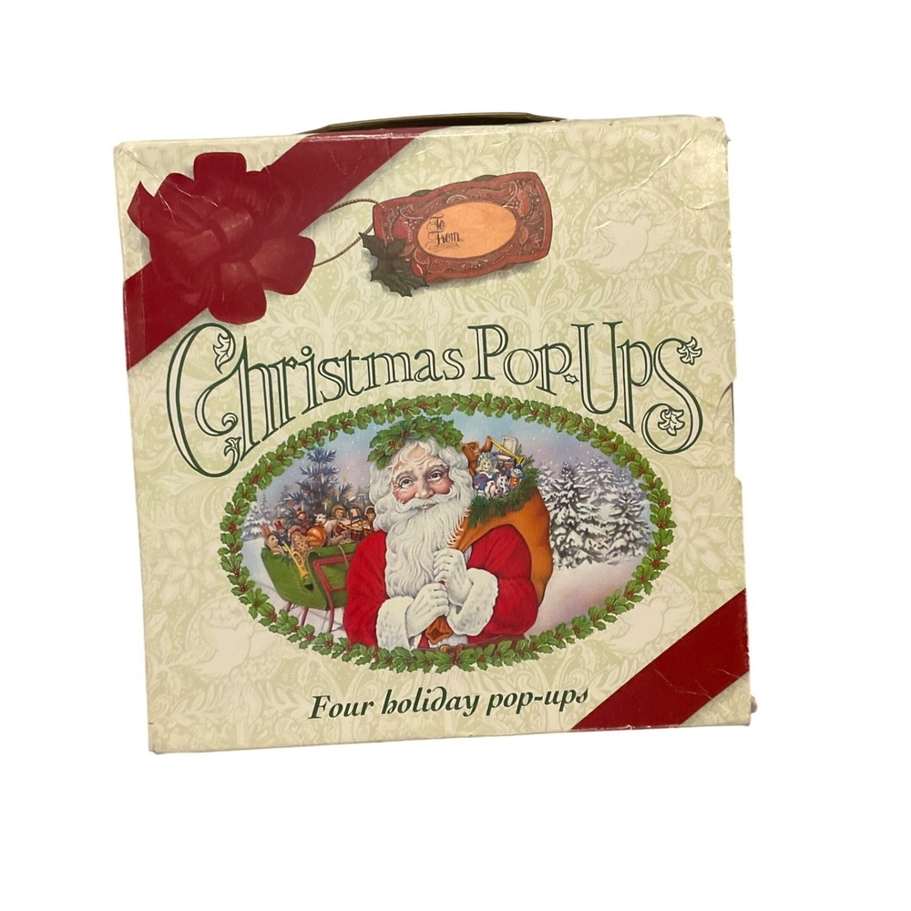 Christmas Pop-Ups Vintage Pop-Up Book Set w Box A Child Is Born Nutcracker Carol